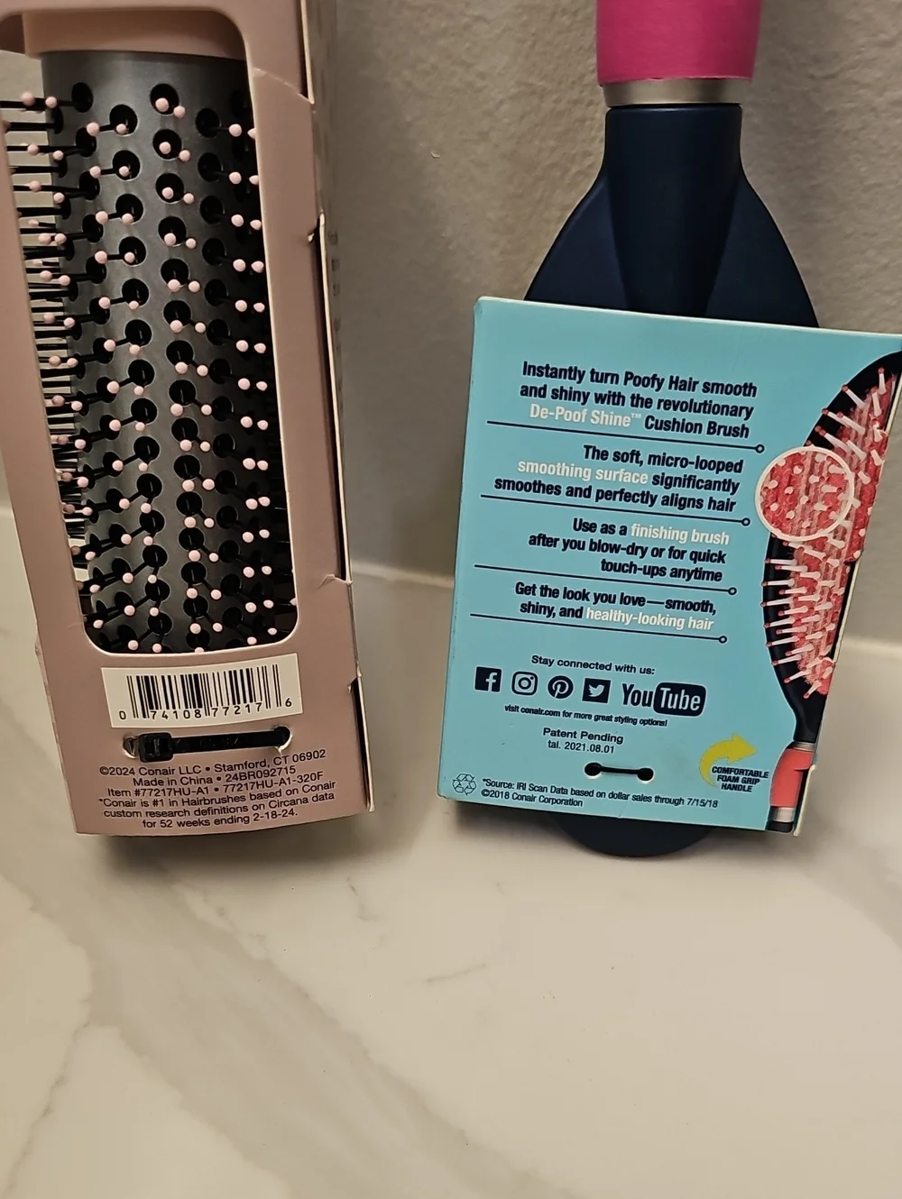 Conair Hairbrush Bundle (2). New In Packaging.